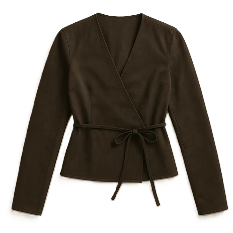 This (#001) Suede Wrap Top